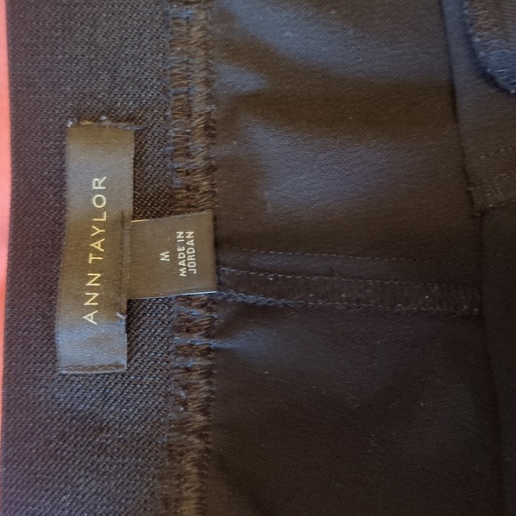 Ann Taylor Black Pull On Straight Pants - Picture 3 of 4